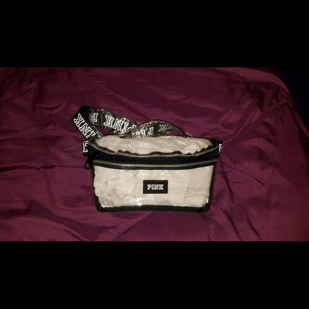 Pink clear never opened fanny pack